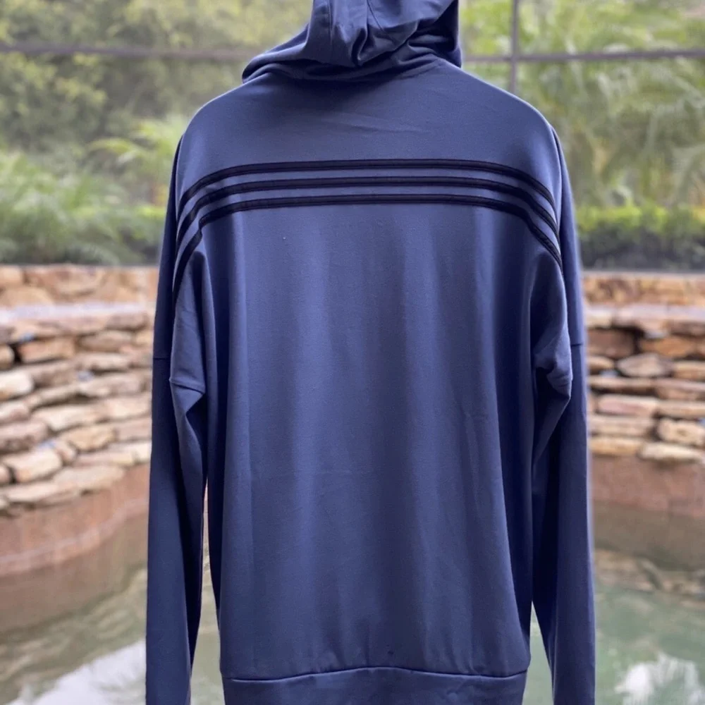 ADIDAS 3 STRIPED PULLOVER FLEECE HOODIE [FJ0706]‎ (X-LARGE)
